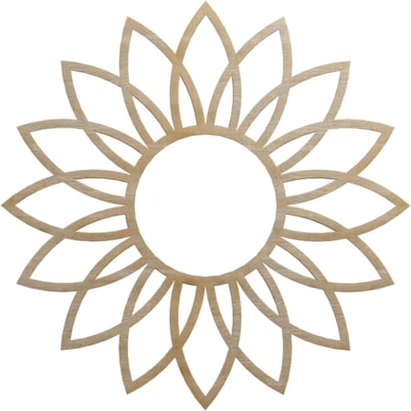 Ekena Millwork Daisy Wood Fretwork Pierced Ceiling Medallion, Hickory, 28"OD x 9 3/4"ID x 1/4"T CMWP28X28X0250DAHI